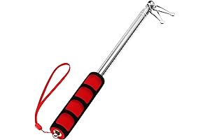 ANLEY 5 Feet Red Telescopic Handheld Flagpoles