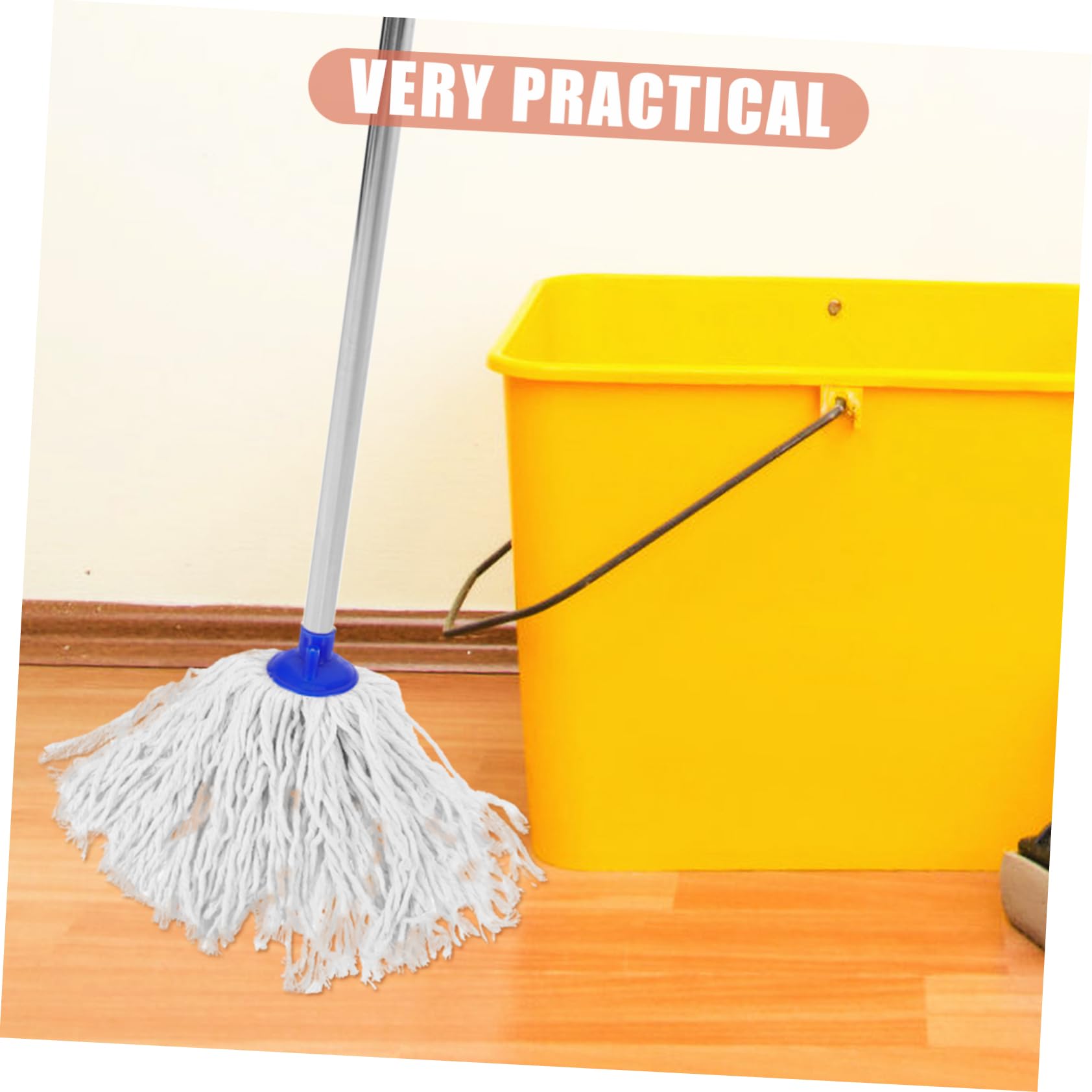 BESTYASH Testina di Ricambio per Mop in Corda di Cotone 3pezzi per Mop Lavapavimenti Professionali e Casa