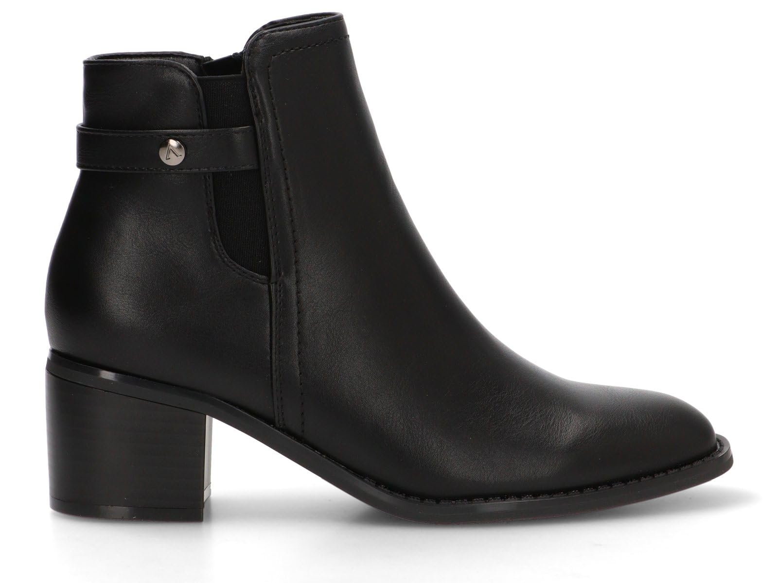 Etika ARMONY Botines de Tacón Ancho para Mujer, Botín Elegante con Detalle Plateado y Cremallera, Tacón Cómodo de 6cm, Modelo 30028