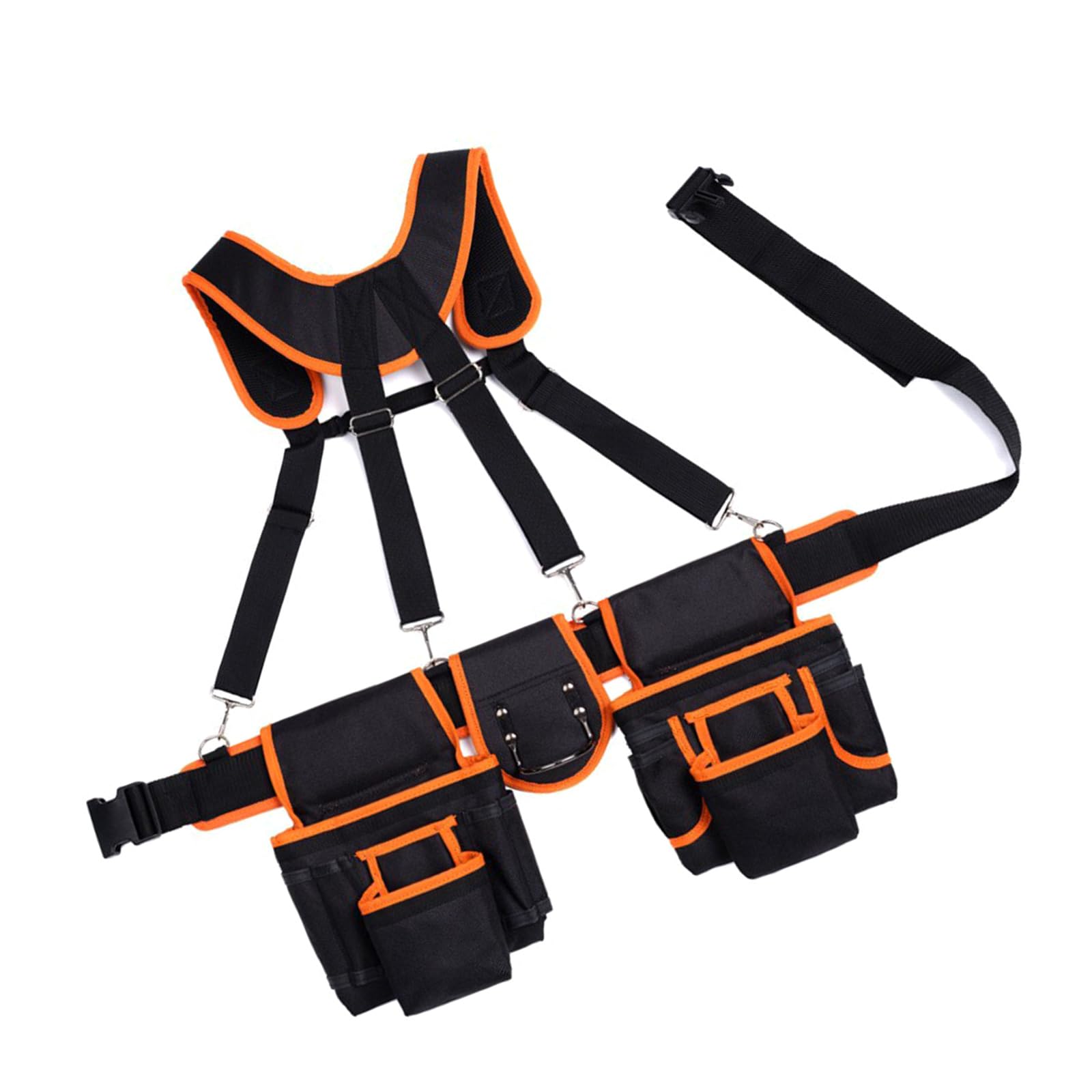 Cinturón de herramientas, bolsas de herramientas de jardinería, cinturón de trabajo, organizadores de herramientas, tirantes ajustables para construcciones, tirantes de bolsa de electricista