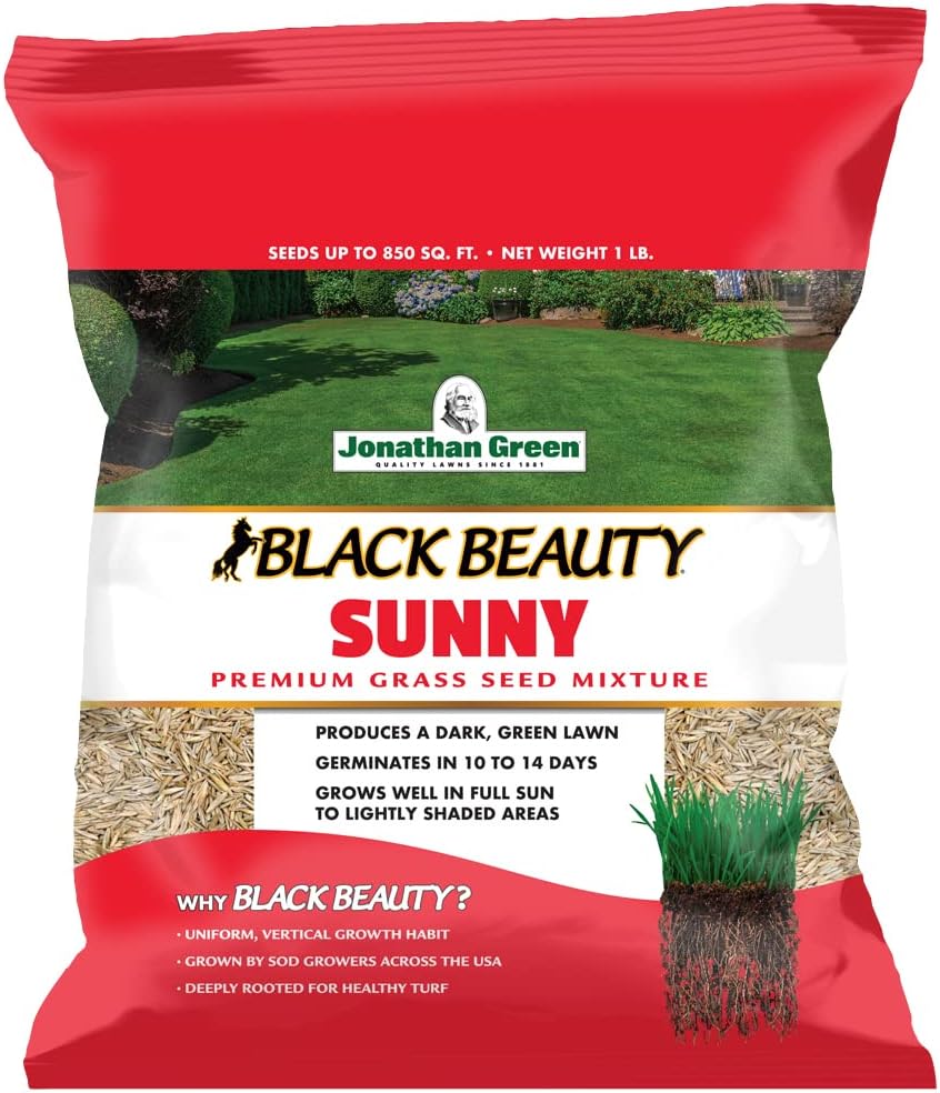 Jonathan Green (10895) Black Beauty Sunny Grass Seed – Cool Season Lawn Seed (1 lb)