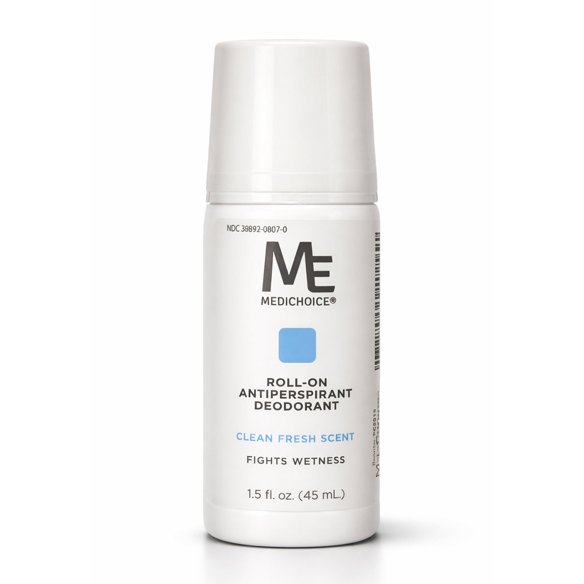 MediChoice Roll On Deodorant Antiperspirant Lightly Scented Unisex Neutralizes Odor Sensitive Skin Travel Size Alcohol Free Bulk 1.5 Oz PC5015 (96