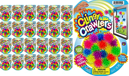 Window Crawlers Wall Climbers Rolling Sticky Toys (24 Packs) by JA-RU. Wall Walker Climber Crawler Sticky Wacky Toy. Party Favors Filler. 4220-24s