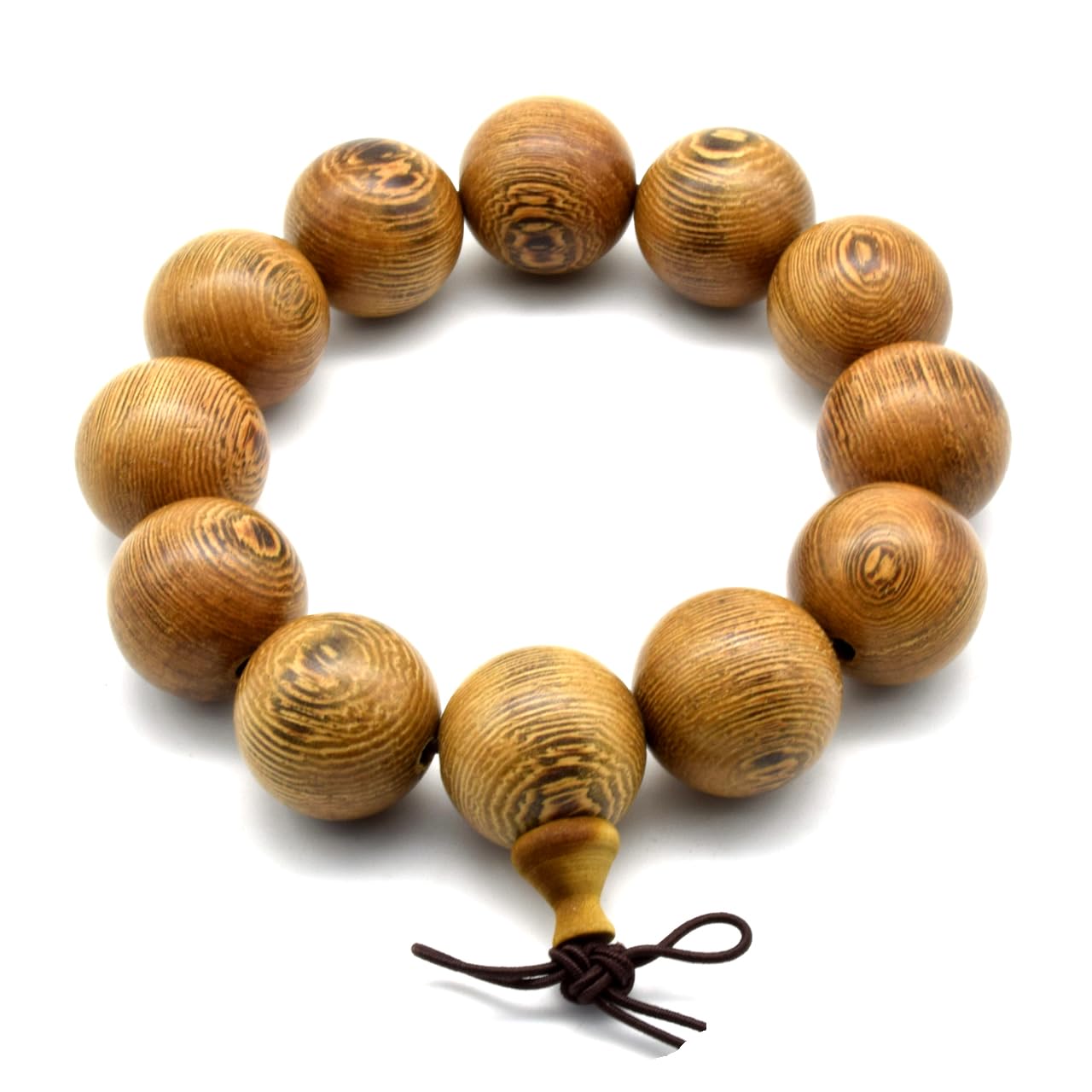 Unisex Naturalny Naszyjnik Mala z Drewna Wenge, Bransoletka z Koralików Modlitewnych, Medytacja Buddyjska Japa, Różaniec Mala, Koraliki do Jogi