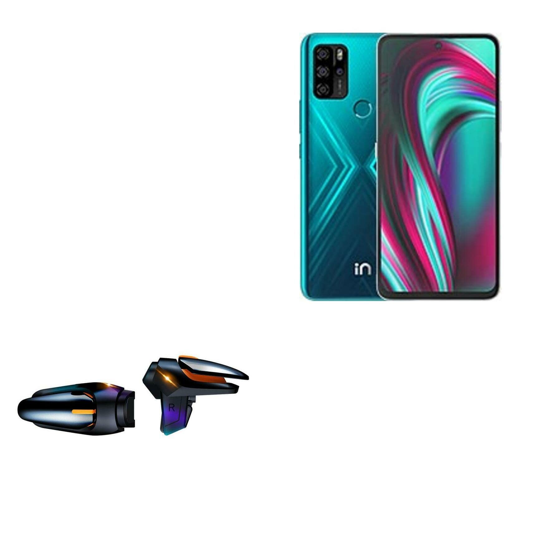 Gaming Gear for Micromax in 1 (Gaming Gear by BoxWave) - Touchscreen QuickTrigger Auto, Trigger Buttons Autofire Gaming Mobile FPS for Micromax in 1 - Jet Black