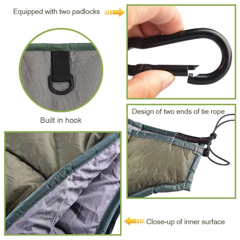 AYAMAYA Hamak Underquilt Underkilt do aktywności na świeżym powietrzu, ultralekki bawełniany śpiwór zimowy, 10-0 stopni, do izolacji hamaków, lekkie wędrówki, kemping