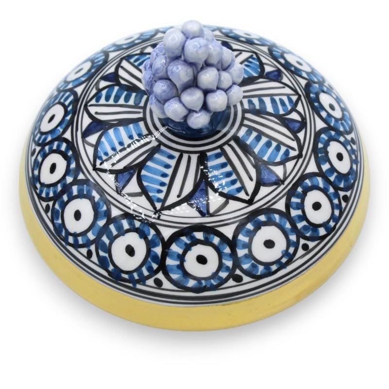 Pot à Biscuits Pigna Caltagirone Bleu Antique Ø 22 cm - 6
