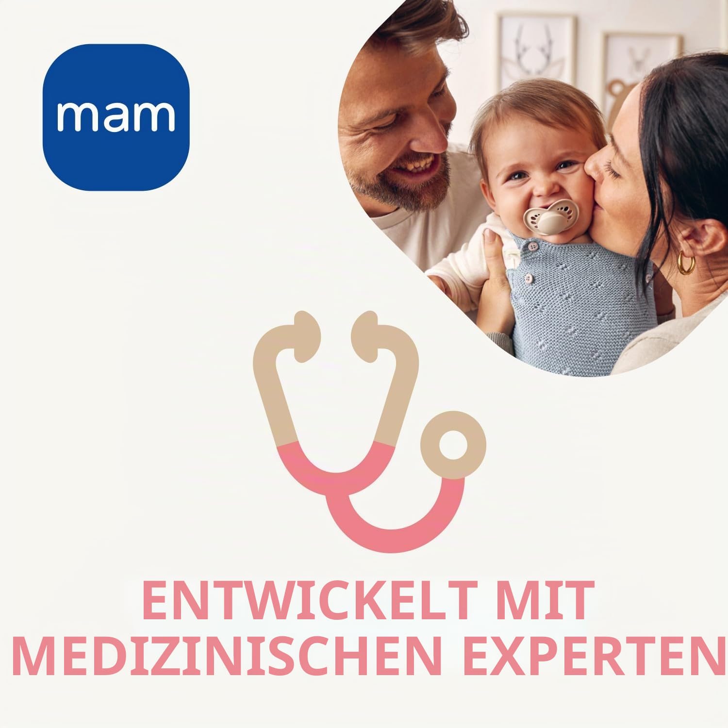 MAM, Geschenkset für Neugeborene, 1 x Anti-Colic Flasche 130 ml, 1 x Anti-Colic Flasche 260 ml, 1 x Original Start Schnuller, ab 0 Monaten, Blau