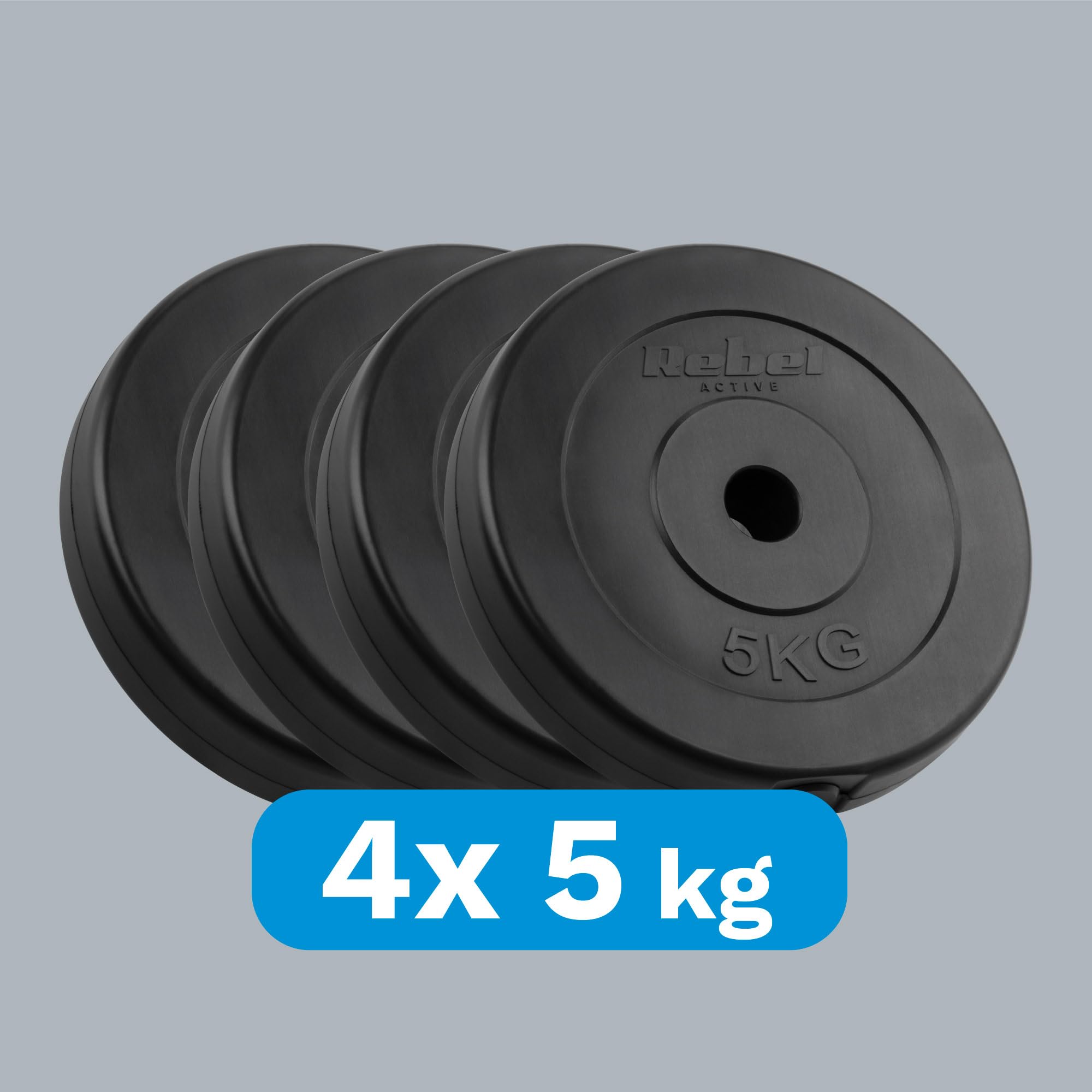Rebel Zestaw Obciążeń Bitumicznych 4x5kg Otwór 31mm Talerz Klasyczny RBA-2116