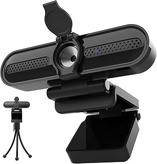 VIZOLINK W4DS Webcam 2k con Micrófonos, Cámara Web Full HD con 78°Gran Angular, Coque Fijo, Tapa de Privacidad y Trípode, para Conferencia, Videollamada, Transmisión en Vivo y Aprendizaje