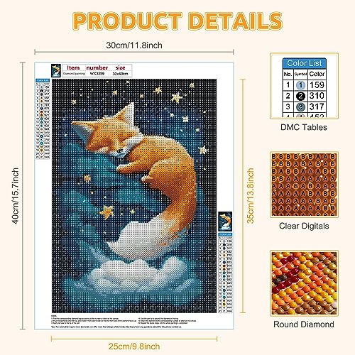 EOBROMD Fox Diamond Art - Image 2