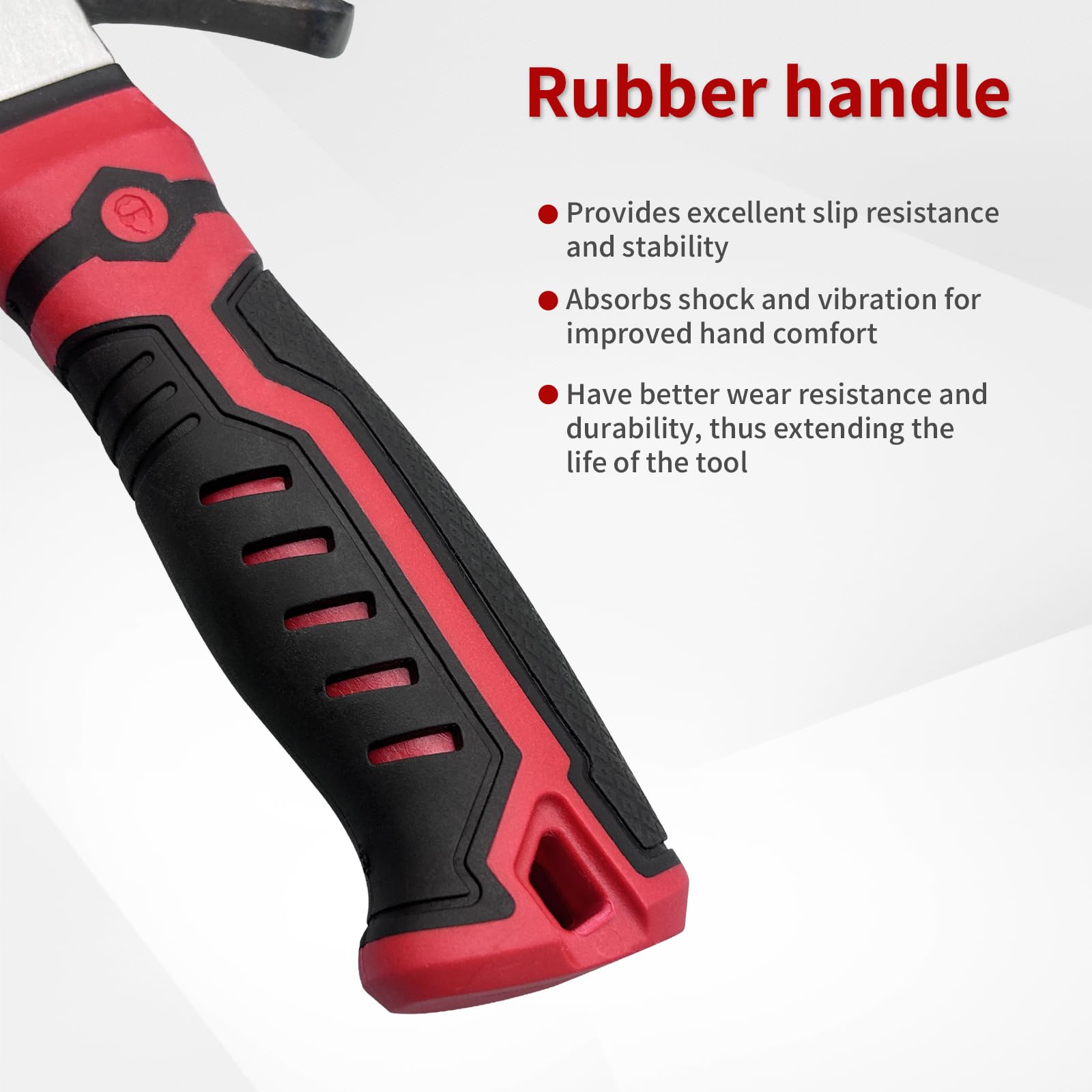 HOUSERAN Small Hammer 12oz, Claw Hammer for Women Red, 12oz Claw Hammer - Image 4