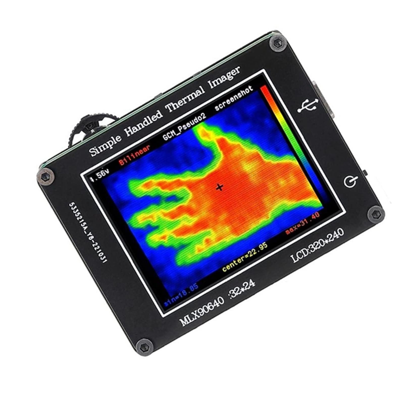 Cámara Térmica, Cámara termográfica Simple de la Imagen de la definición Clara de la resolución de la cámara 2.0Inch LCD 240X320-40℃ a 300℃