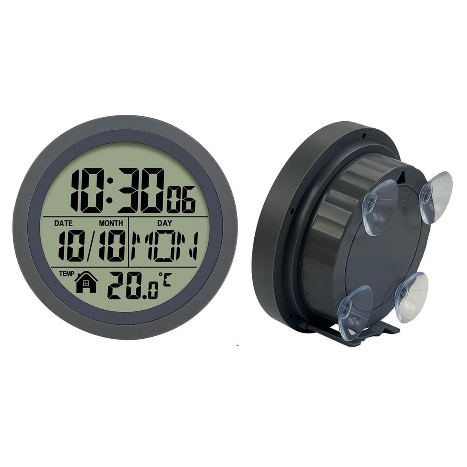 Orologi da Bagno a Batteria Temperatura e Data, Impermeabile, Decorazione