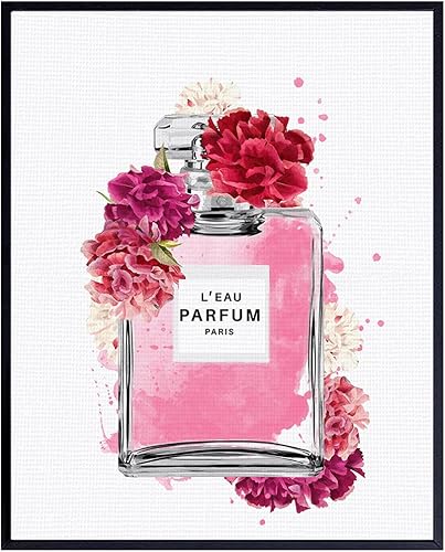 High Fashion Design Wall Art Poster - Glam Decor - Perfume Bottle - Boho-chic Shabby chic Designer Haute couture - Gift for Fashionista Woman Wife