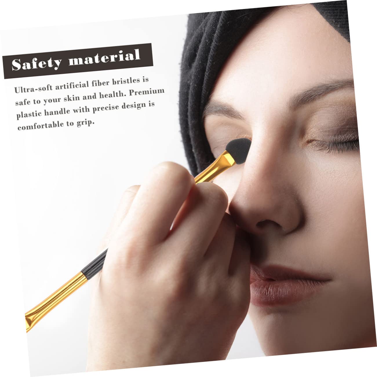 HAPINARY 4sets Fluffy Eyeshadow Brushes Set for Women Double-sided Eye Shadow Applicator Stick Mini Makeup Eye Brush Set Shadow Sticks for Makeup 15pcs*4