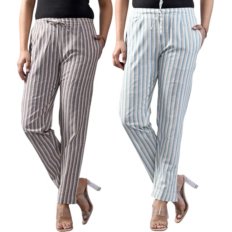 Women Stripe Belt Pant Combo-picture-34
