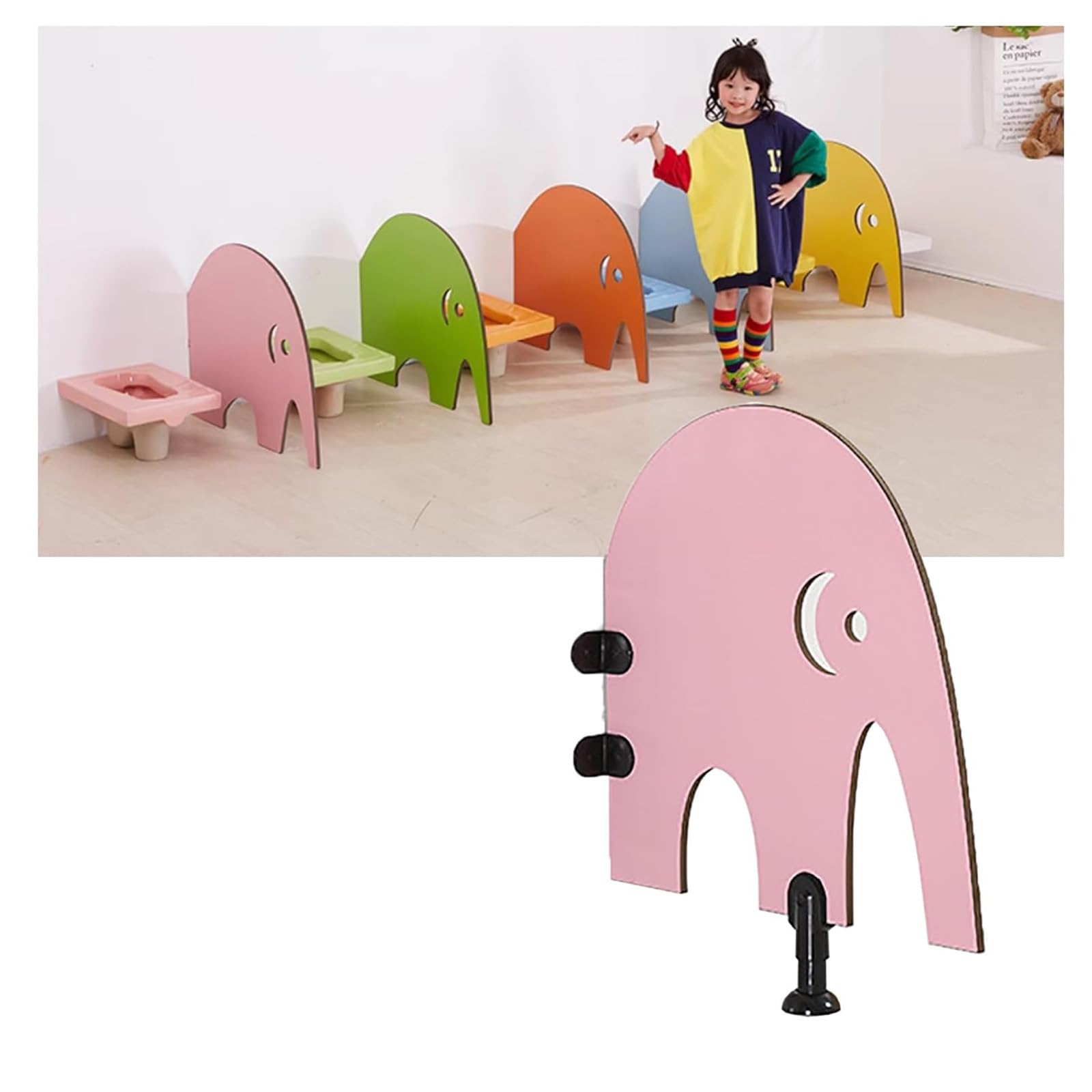 GTHTUHFD Urinal Partition Screen - Wall-Mounted Toilet Privacy Divider For Restrooms, Shopping Malls, Schools, And Public Toilets,Pink-60 * 70cm