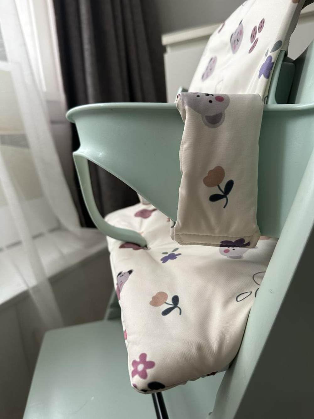 Cojín de tigre para silla de comedor de bebé con dibujos animados, impermeable, suave, de algodón PP, para niños, cálido y bonito cojín para silla de animal, tigre, una pieza