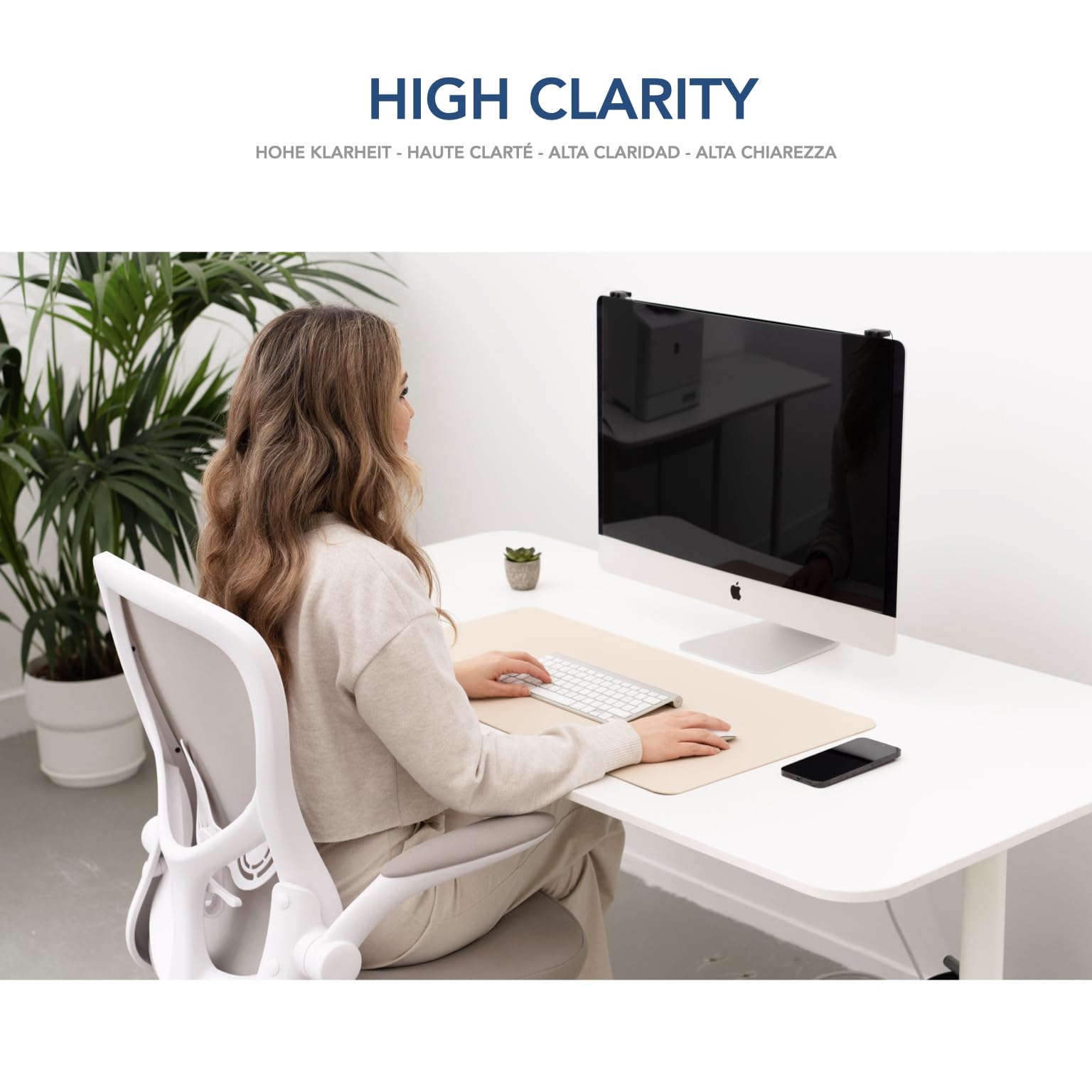 Zolda Filtro per lo schermo del computer per la privacy - Pellicola Privacy, Anti Luce Blu, Antiriflesso e Antigraffio. Protegge la sua Privacy e i suoi Occhi. Rimovibile (20" a 22" pollici)