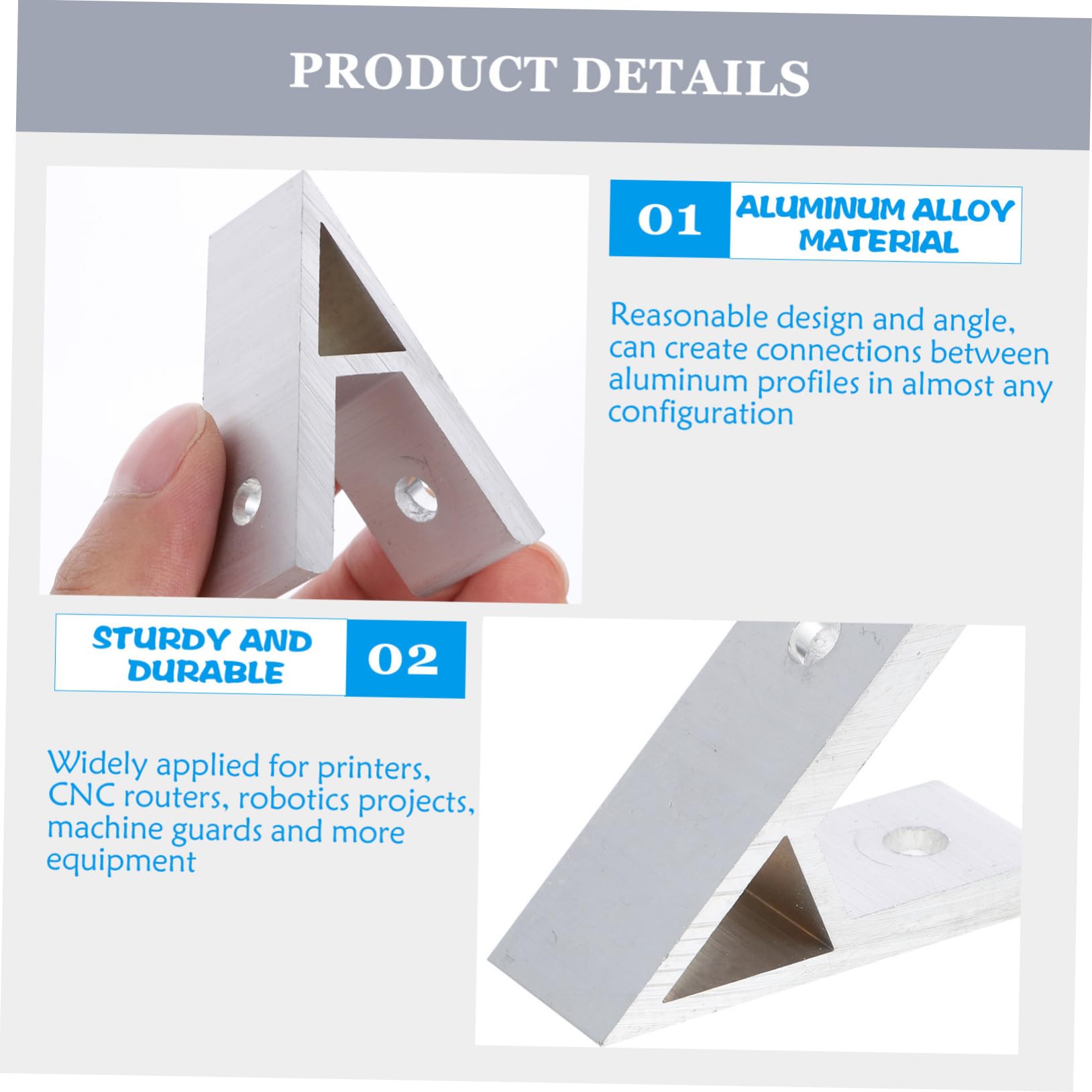 Gatuida 25stücke Aluminium Eckverbinder Für Profile Cnc-fräsen Und Maschinenbau Korrosionsbeständig Und Installieren