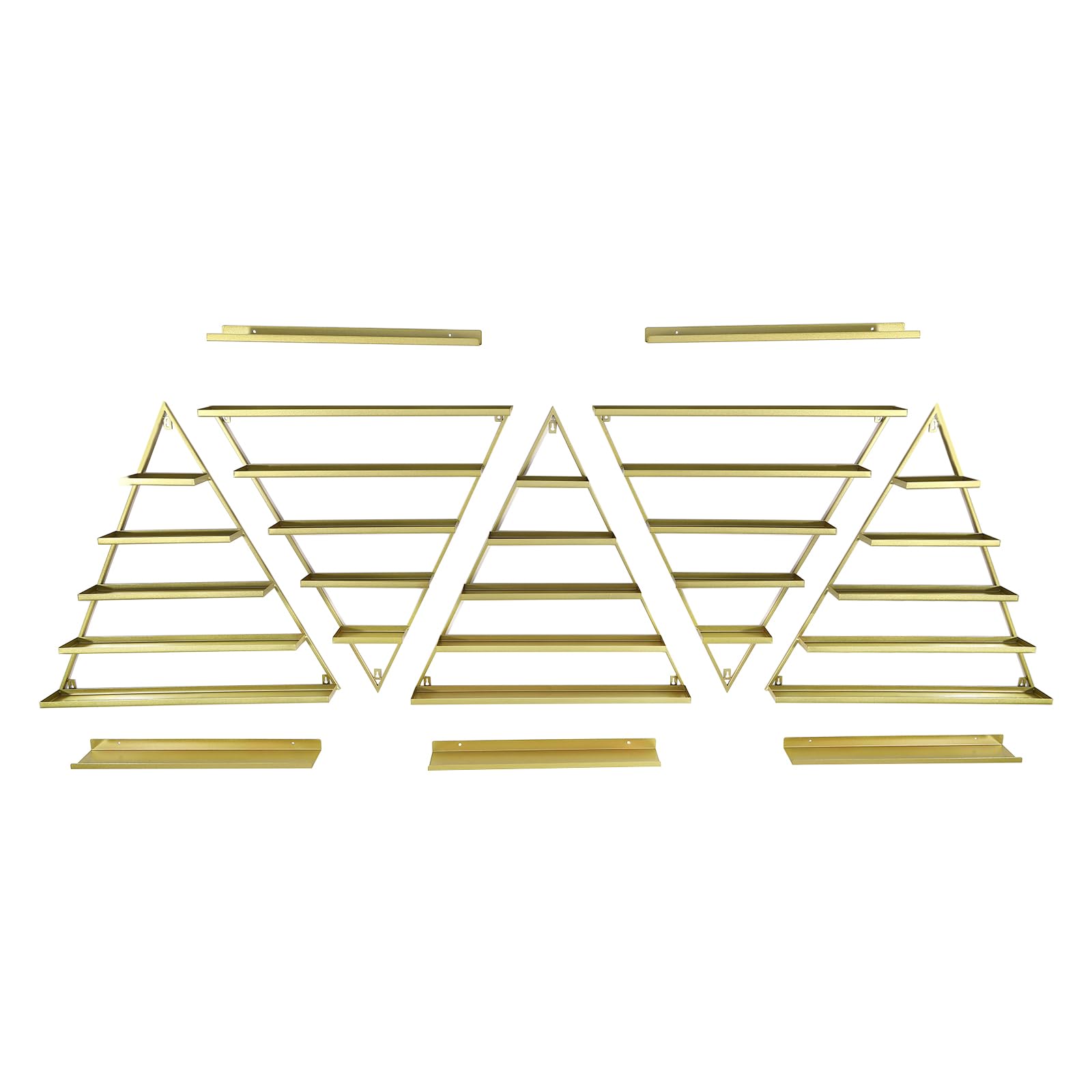 Mensola per smalto da parete triangolare vetrina cosmetica rossetto profumo, mensola da parete, organizer per unghie per casa, spa, salone di unghie, negozio, oro
