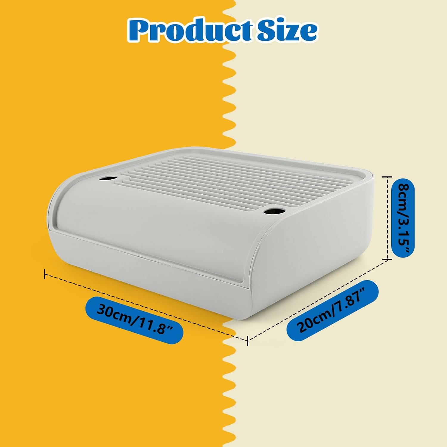 Litter Box Step, Cat Step Ramp Catcher with Filter Function, Grey image 2