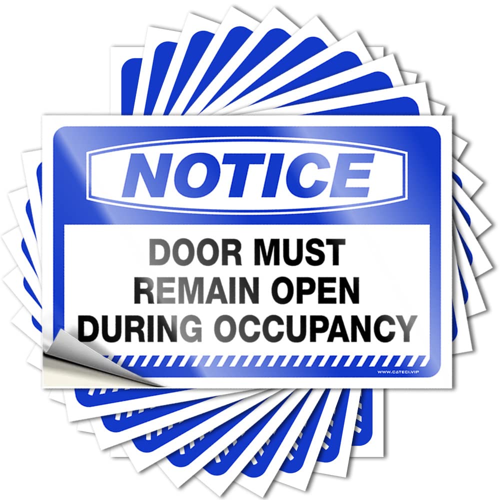 Notice Door Must Remain Open During Occupancy Bedroom Stuff Fire - Tattoo Bumper Waterproof Decal(12X18CM)