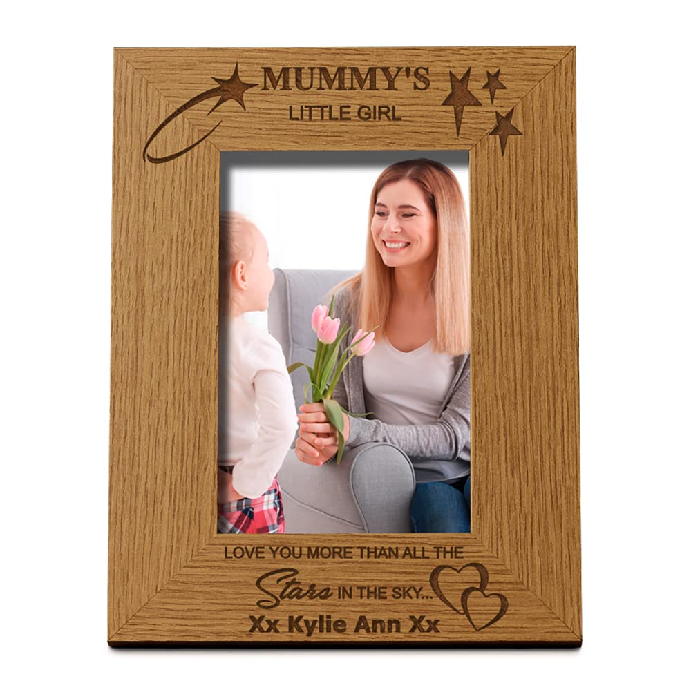 Personalised Mummy's Little Girl Photo Frame Gift Portrait (5 x 7 Inch)