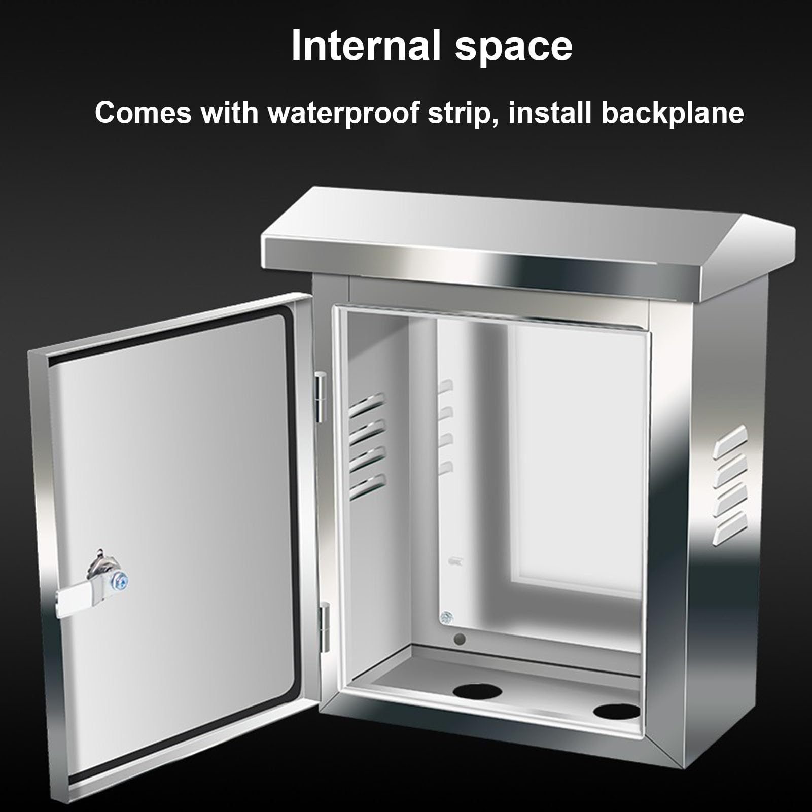 XBTGS Scatola di recinzione elettrica in acciaio inossidabile resistente alle intemperie con staffa di montaggio, 400 x 500 x 180 mm, per protezione da apparecchiature elettroniche esterne, durevole