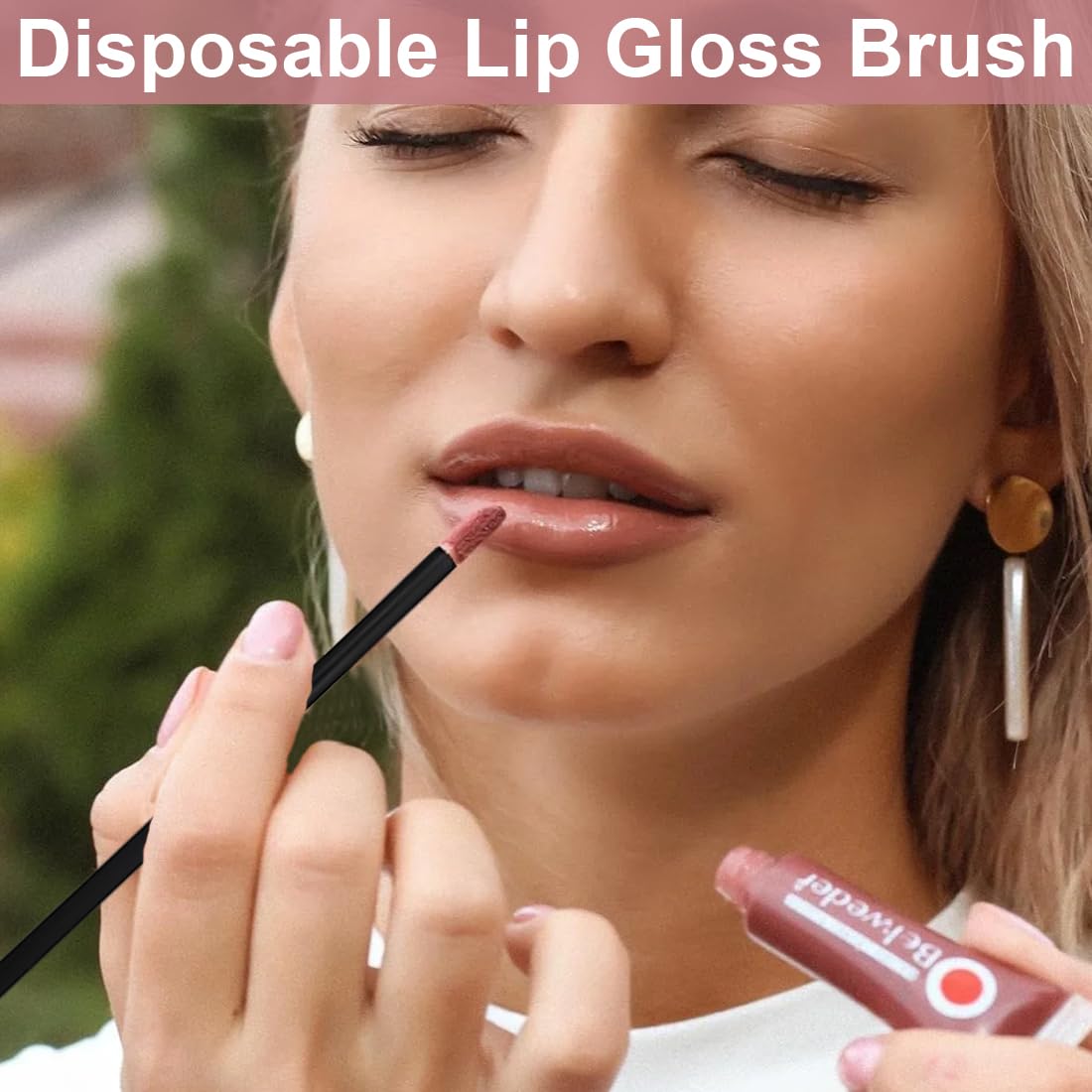 50 pezzi Pennelli Labbra Multifunzionale, Usa e Getta, Monouso, Lip Gloss Applicatore Bacchette, Applicatore Bacchette Makeup Tool per Dettagli per Sopracciglia, Labbra