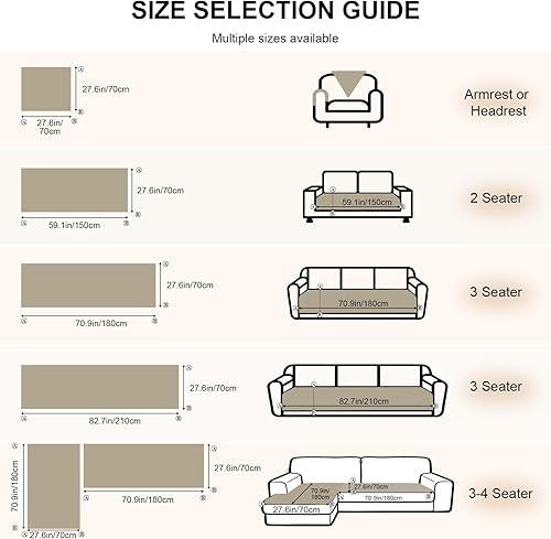Miniatura 3 de STACYPIK Funda de sofá de jacquard geométrico para perros, respaldo y reposabrazos para mascotas, funda de sofá para sofá de 2 cojines, protector de