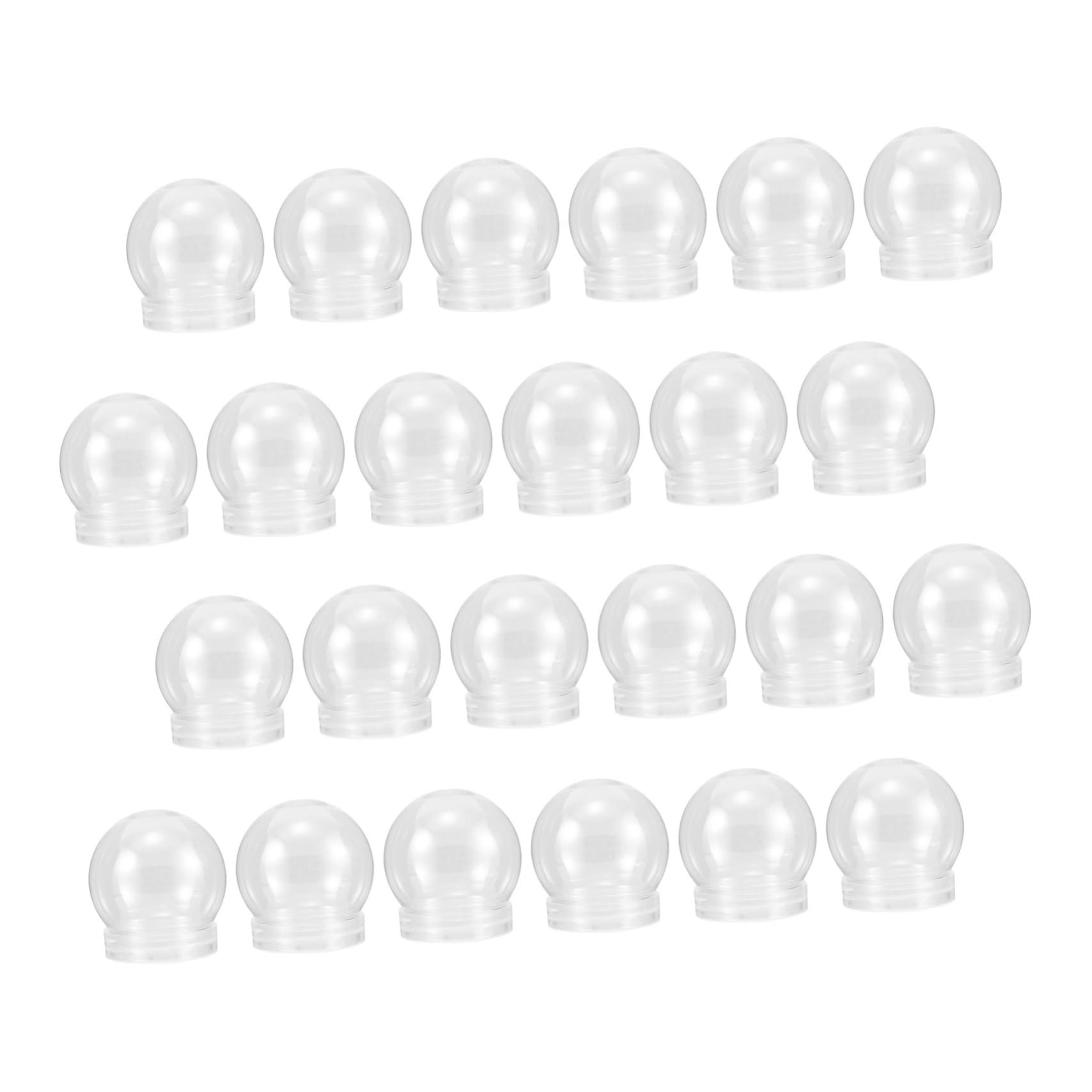 Globos de nieve vacíos de plástico transparente LOLIPPYY para manualidades navideñas (24 uds)
