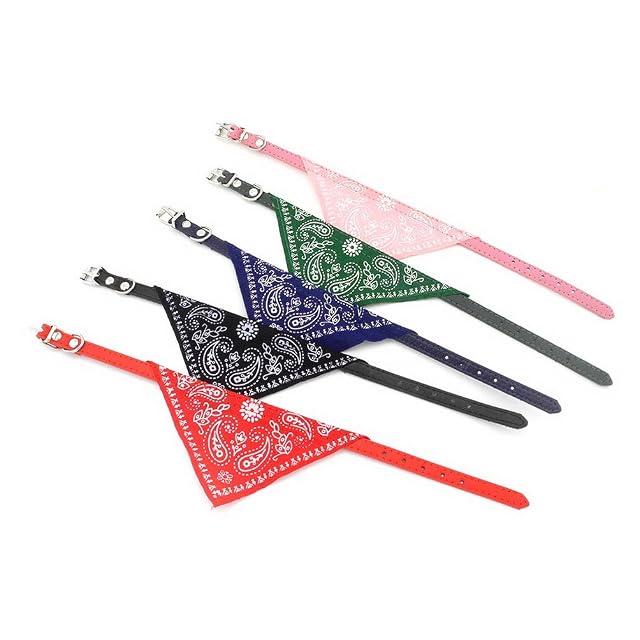 SELMAI Collar de Perro con Bandana unida Ajustable Mascota Cachorro Gatito Perrito triángulo pañuelo Bufanda…