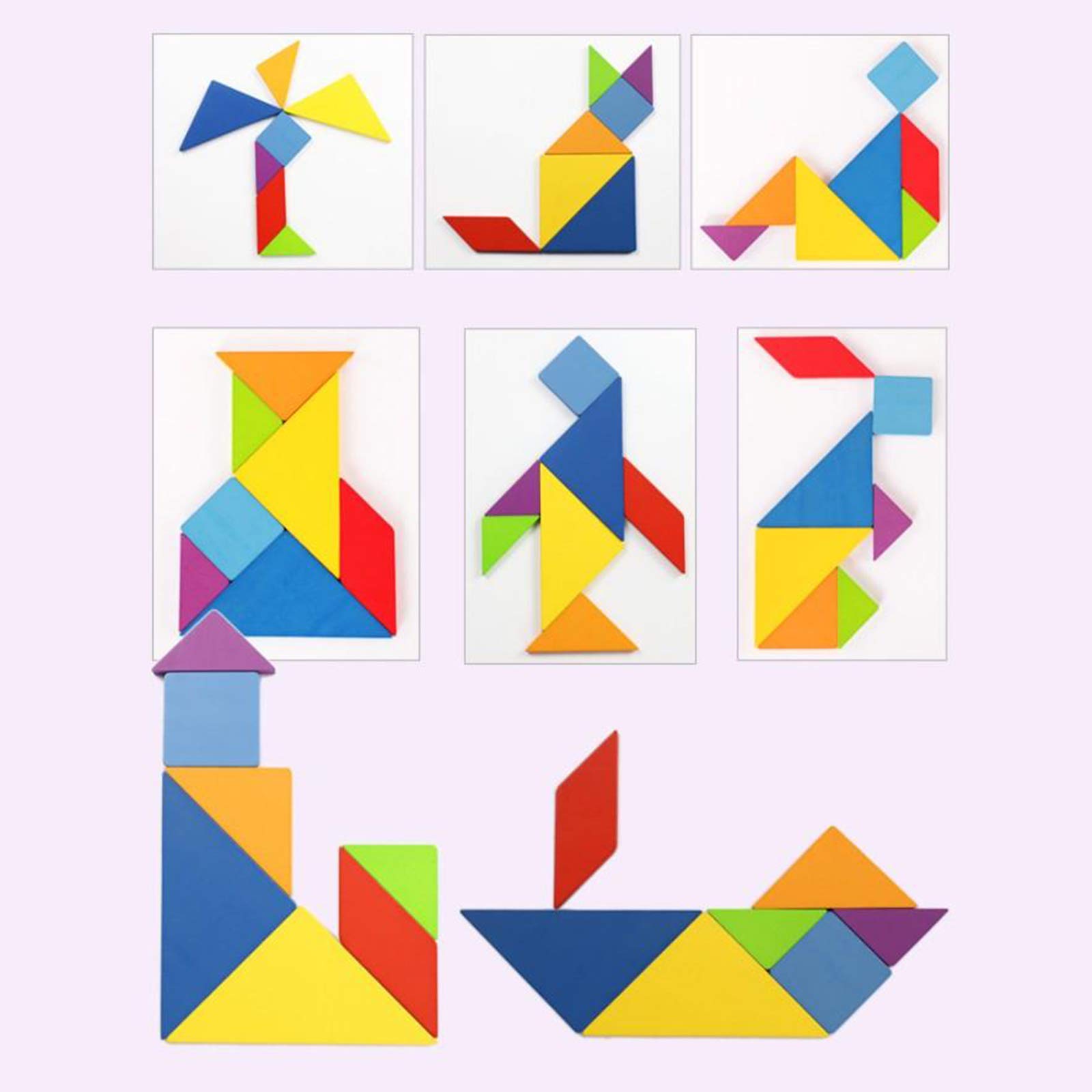 タングラム　図形パズル　パターンブロック　小学校受験教材　幼児教育　知育 タングラム 図形パズル パターンブロック 小学校受験教材 幼児教育