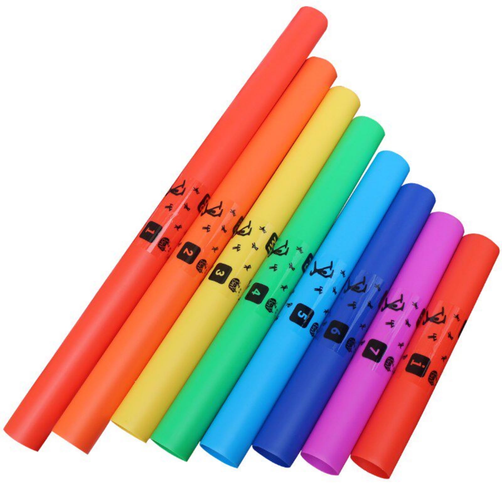 Tubo Percussione Bambini Strumento , Strumento A Percussione Orff, Set Di 8 Tubi Sonori Senza Cordino, Ideale Per L Educazione Musicale Nella Scuola Dell Infanzia