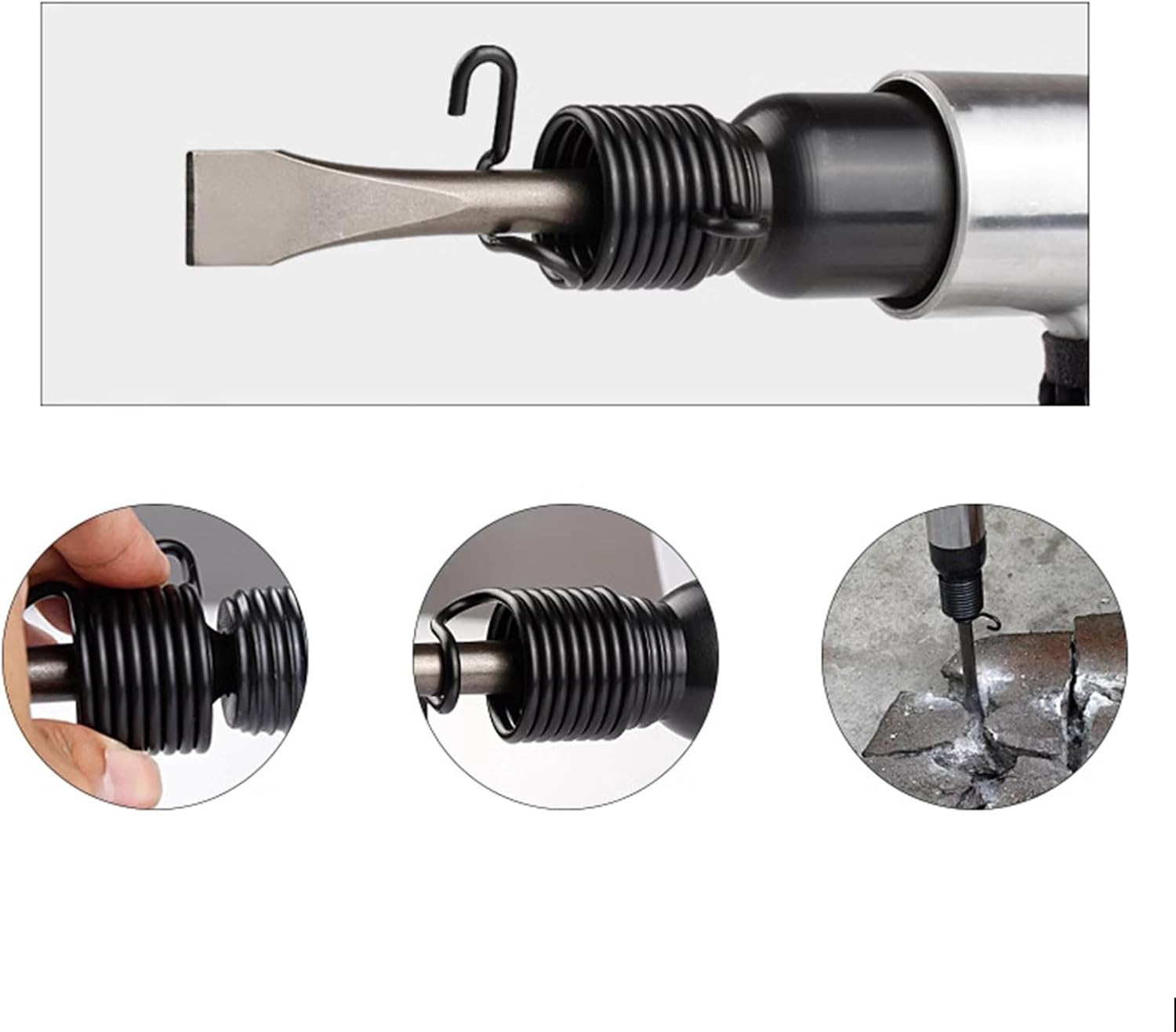 Pneumatic Chisels Set Air Hammers for Concrete Brick Stone Work Punching Chipping Bits Hammers Drill Tool Repair Carbon Steel Chisels Tool