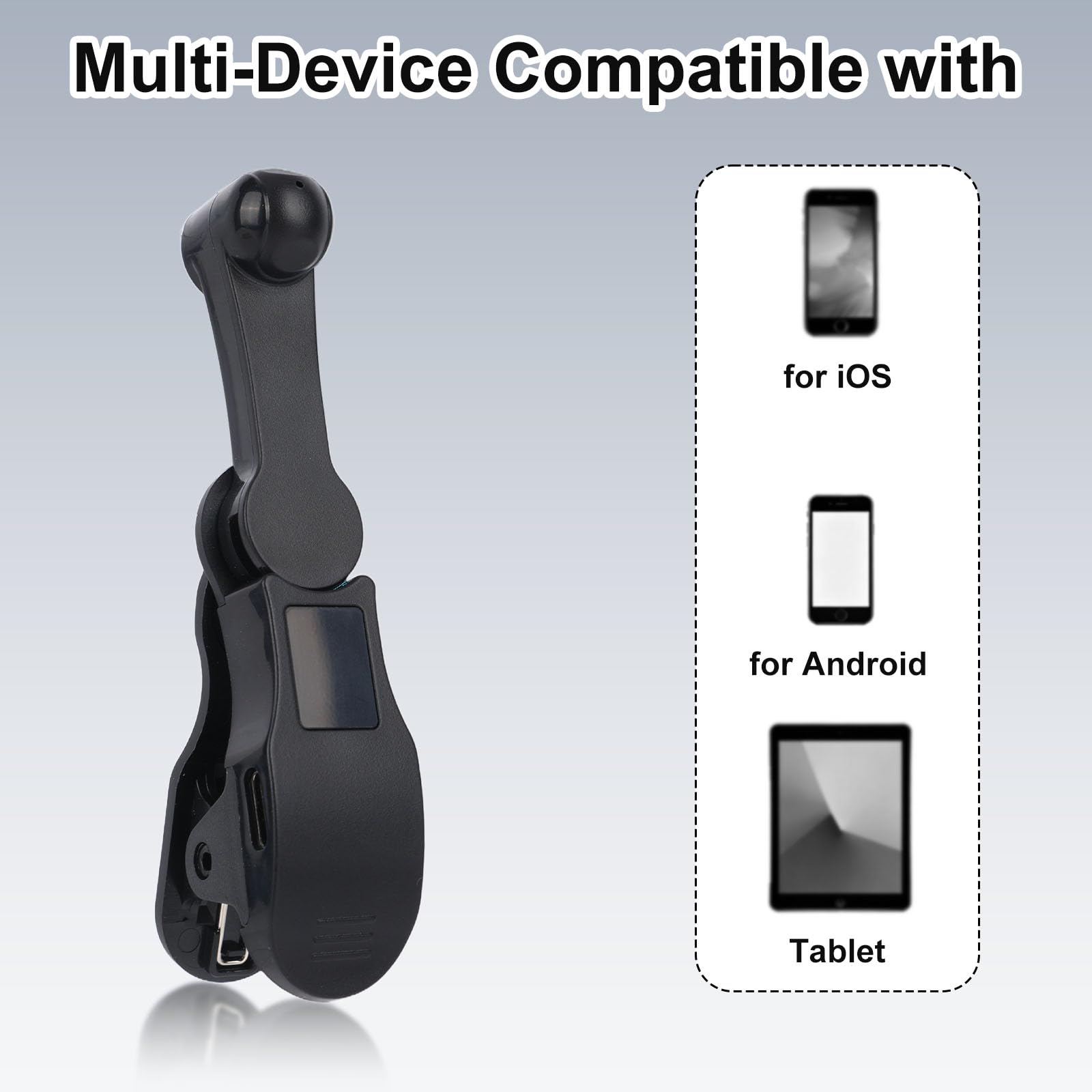 Auto Clicker per Smartphone, Tapper Schermo Telefono a velocità Regolabile con Cavo Dati Dispositivo Auto Tapping 180° Ruotabile per iOS Android Tablet Trasmissione Live Offerta Lampo (Nero)