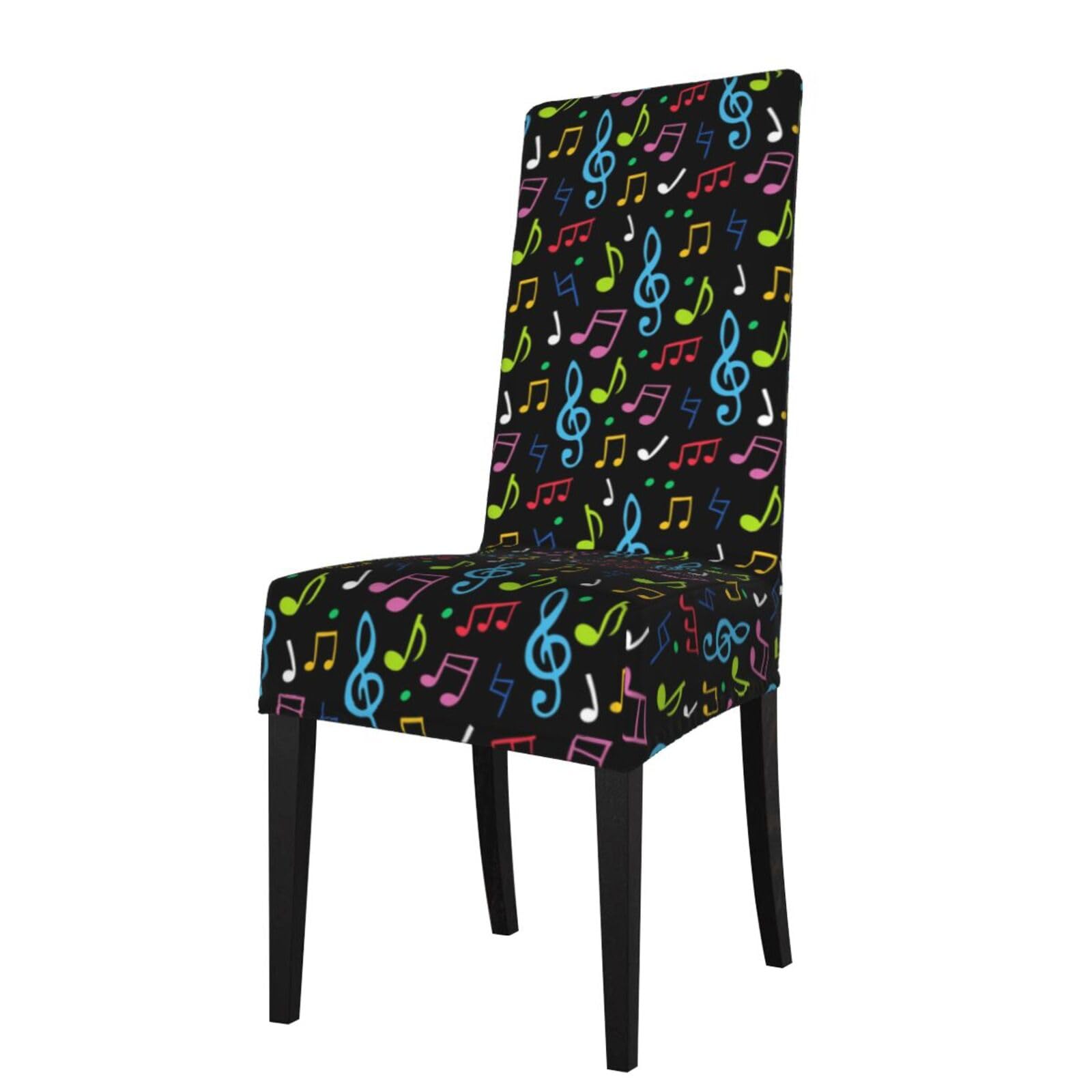 LKYMOH Music, Chair Covers Stretch Chair Slipcovers for Dining Room, for Party Pet Protection Universal Fit Soft Polyester
