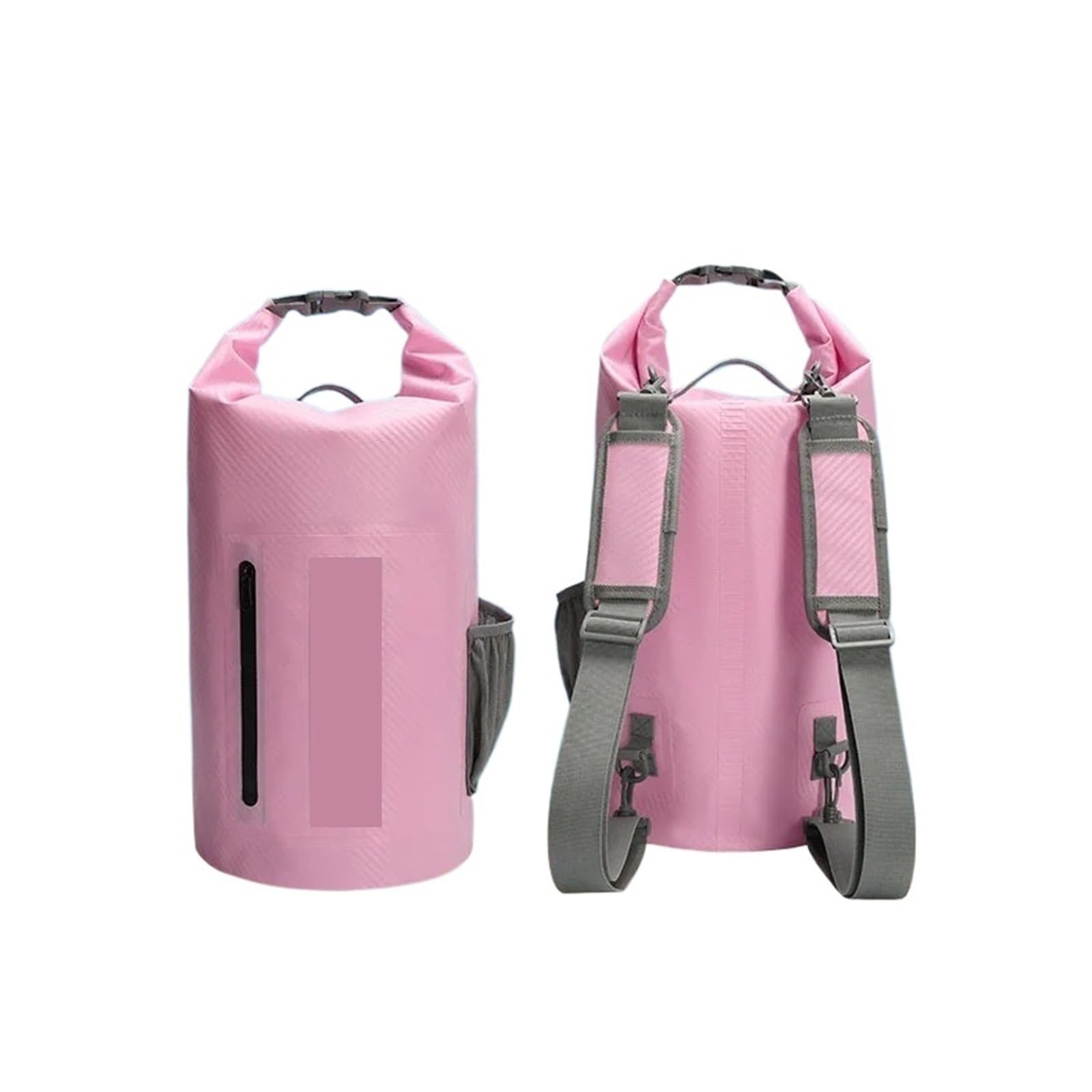 Sac Sec étanche 10L/20L, Sac à Dos d'extérieur de Style Seau Main(Pink-10L)