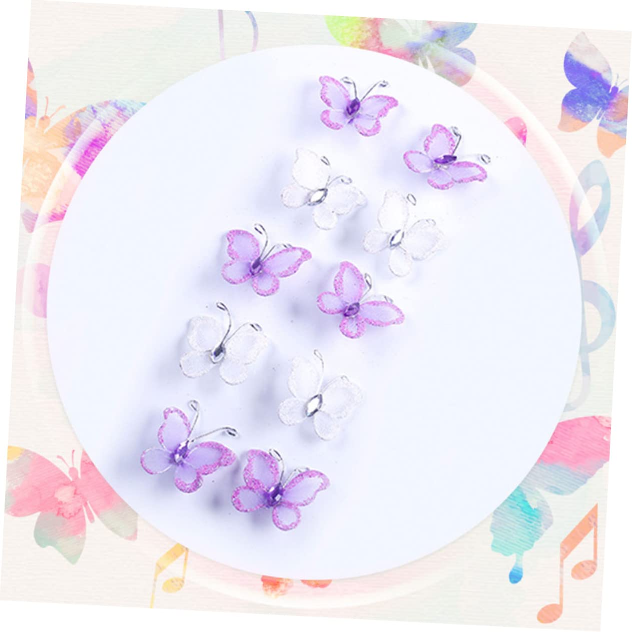 IMIKEYA 300stücke Schmetterlinge Aus Mesh Für Hochzeits Und Party-dekoration Glitzernde Bastelschmetterlinge Zur Wand Und Wohnraumgestaltung Diy-bastelbedarf
