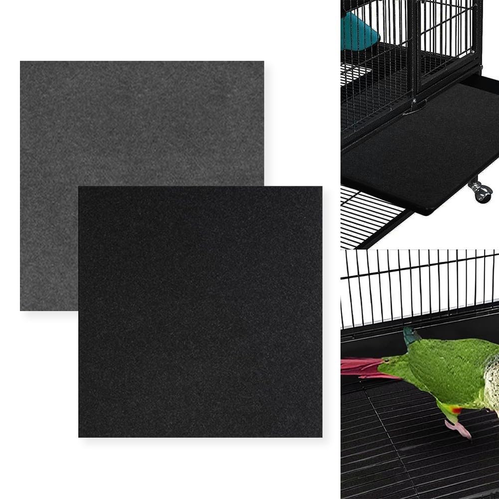 Confezione da 30 inserti per gabbia per uccelli, 50,8 x 45,7 cm, usa e getta, fodere per gabbia per pappagalli, parrocchetti e conuri (nero)