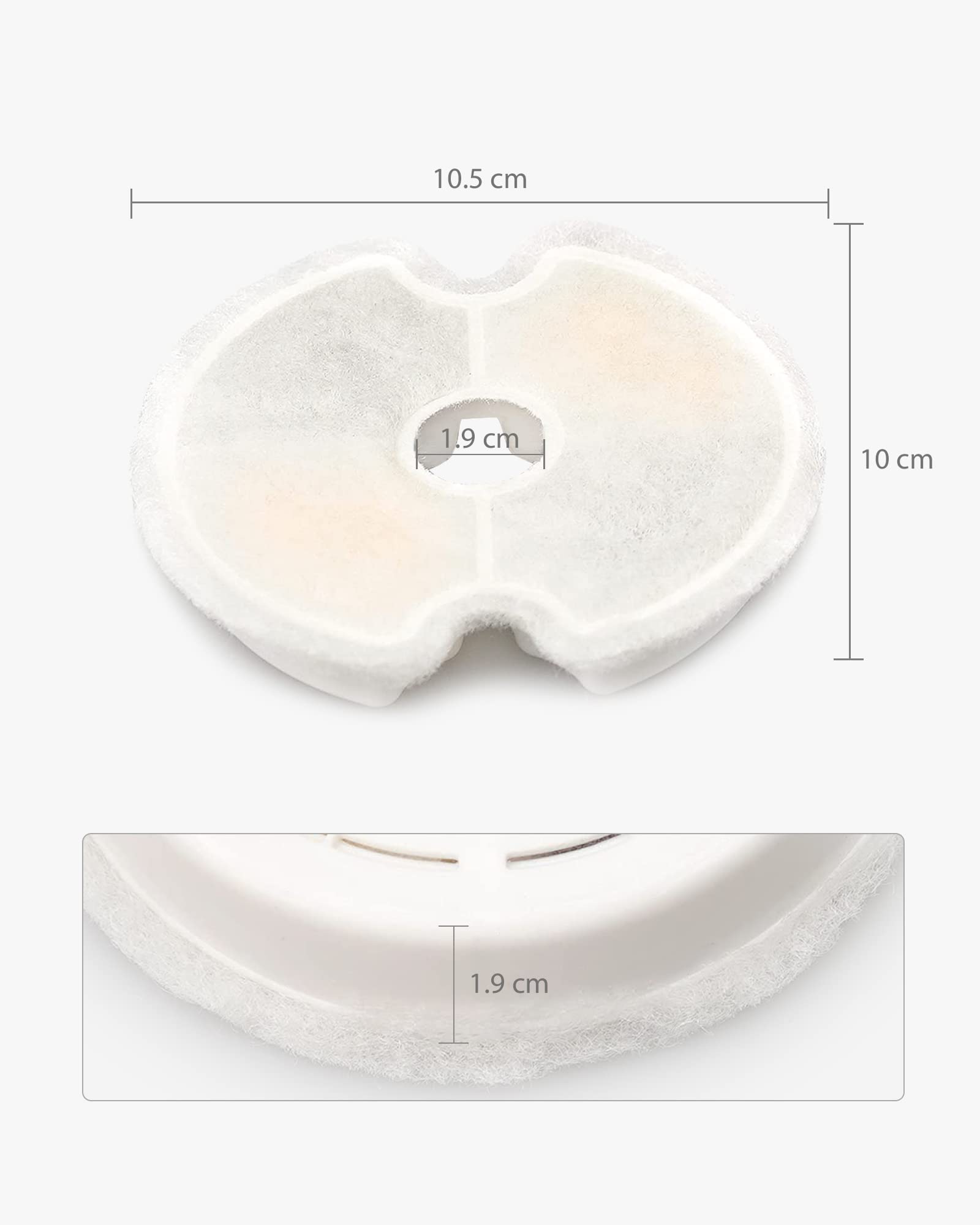 NICREW Filtri Fontanella per Gatti, 8 Pezzi Filtro di Ricambio per Fontana per Gatti, Filtrazione Quadripla uno per 2-4 Settimane