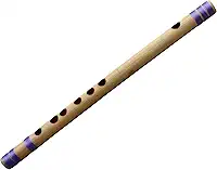 Flauta de bambu transverso bansuri indiano (G # Tune) instrumento musical indiano para profissionais 30,5 cm