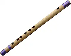Flauta de bambu transverso bansuri indiano (G # Tune) instrumento musical indiano para profissionais 30,5 cm