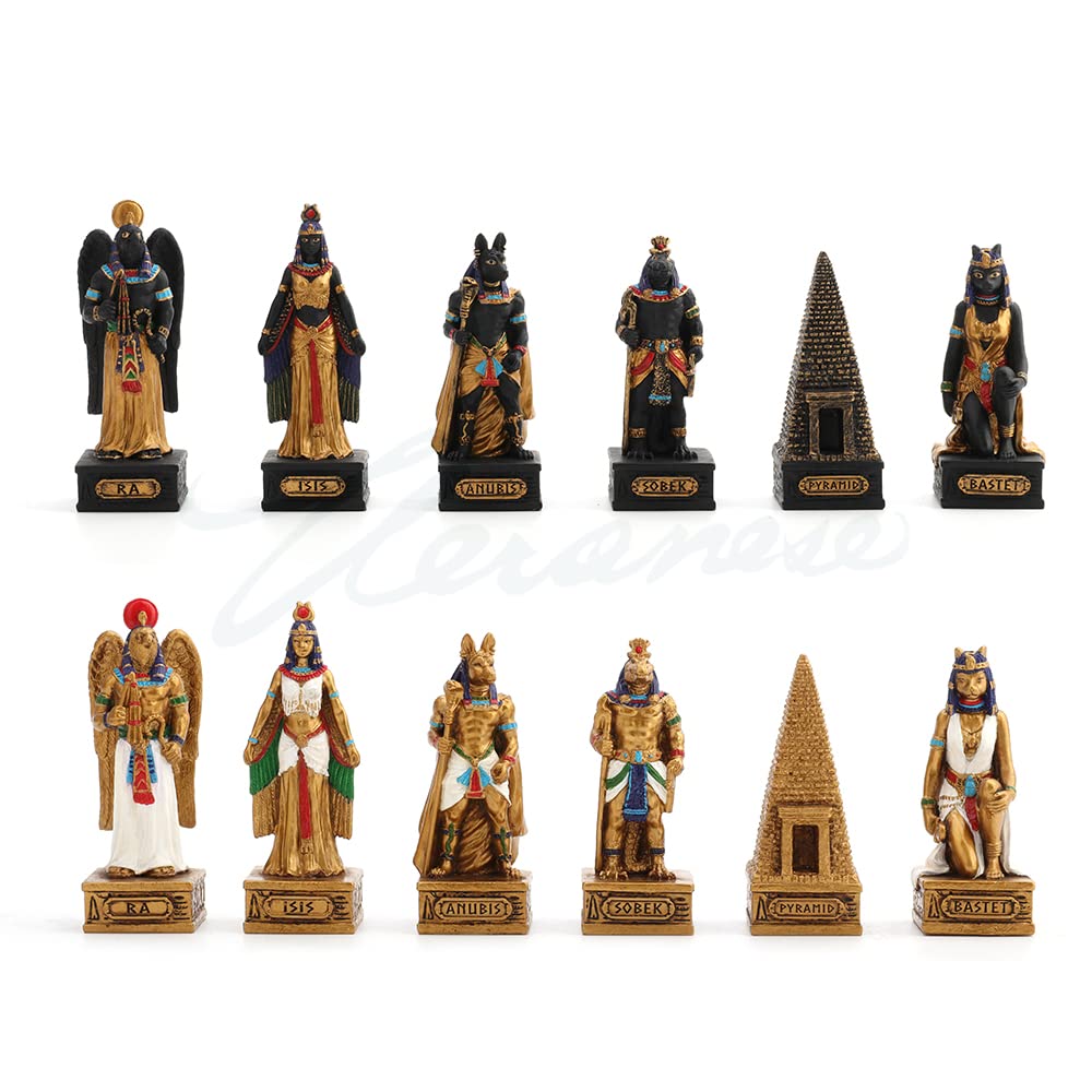 Amazon.com: Veronese Design Egyptian Gods Chess Piece Set Resin