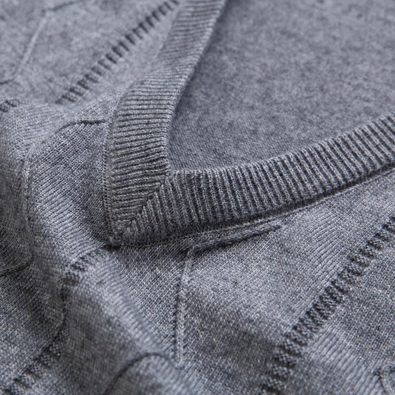 Men Wool Soft Knit Tank Vest Sleeveless Sweater Tops V Neck Solid Casual Vest4