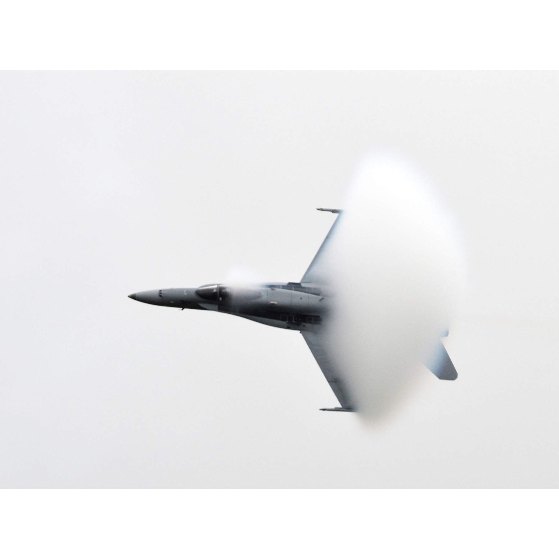 Military USA Navy FA-18 Hornet Aircraft Fighter Jet Photo Premium Wall Art Canvas Print 18X24 Inch