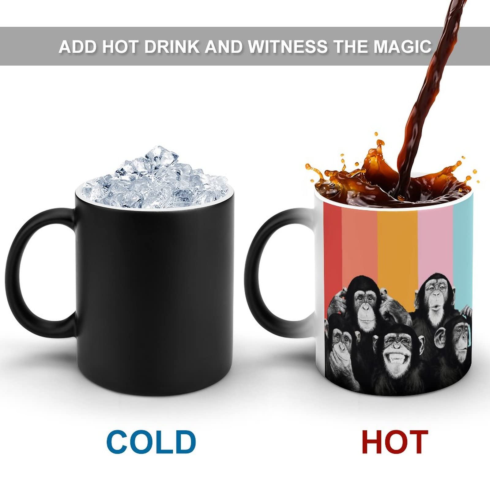 Amazon.co.jp: バンクシー Banksy チンパンジー マグカップ 変色カップ