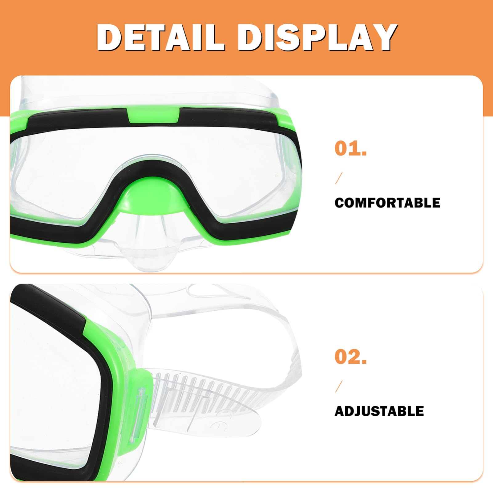 Scuba Choice Diving Stainless Steel Yellow Spring Fin Straps Screw Locked Style - Pair, Large